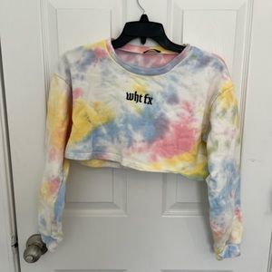 Whitefox Tie Dye Cropped Sweater and Joggers